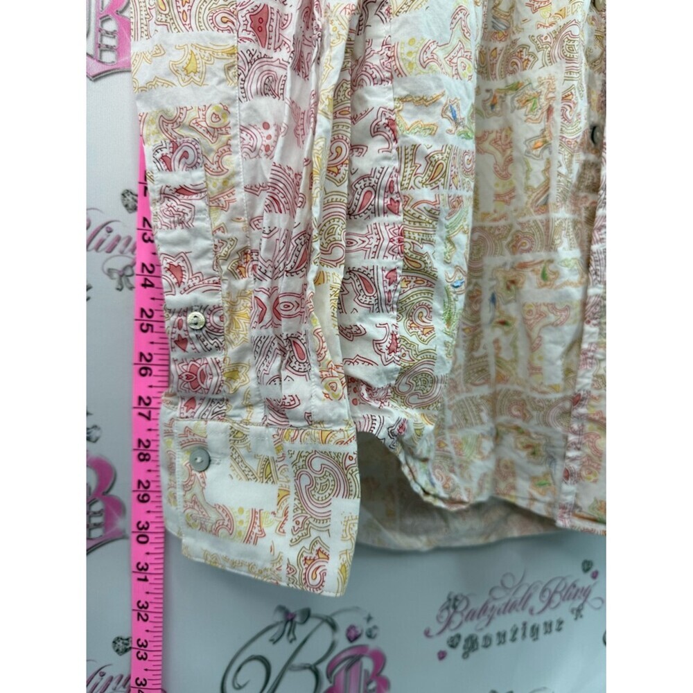 Robert Graham shirt long sleeve Cream and Tan Patterned Button-Down Shirt - Picture 3 of 13